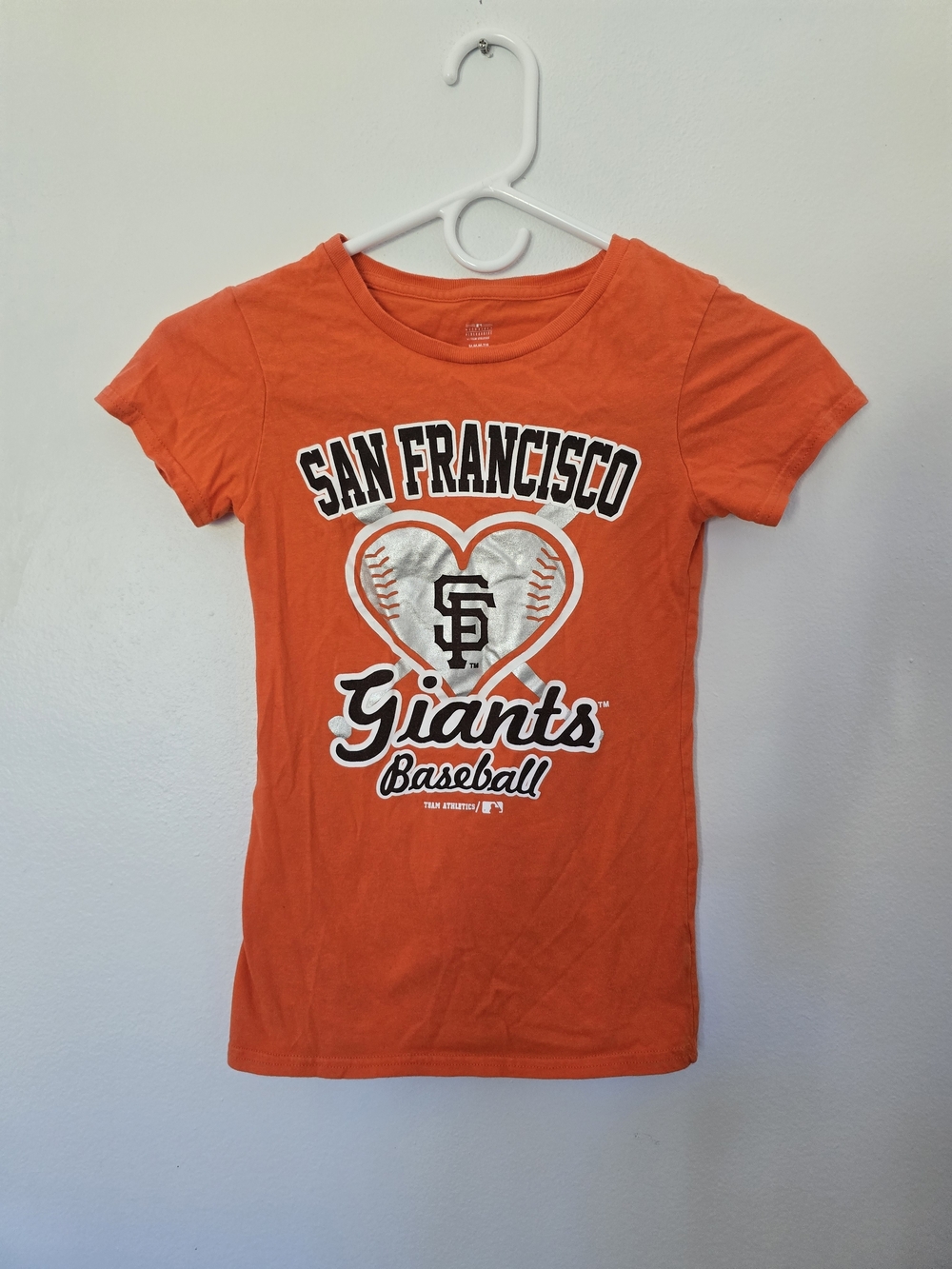 San Francisco Giants Genuine MLB Merchandise Girls Orange Shirt Size Medium 7/8